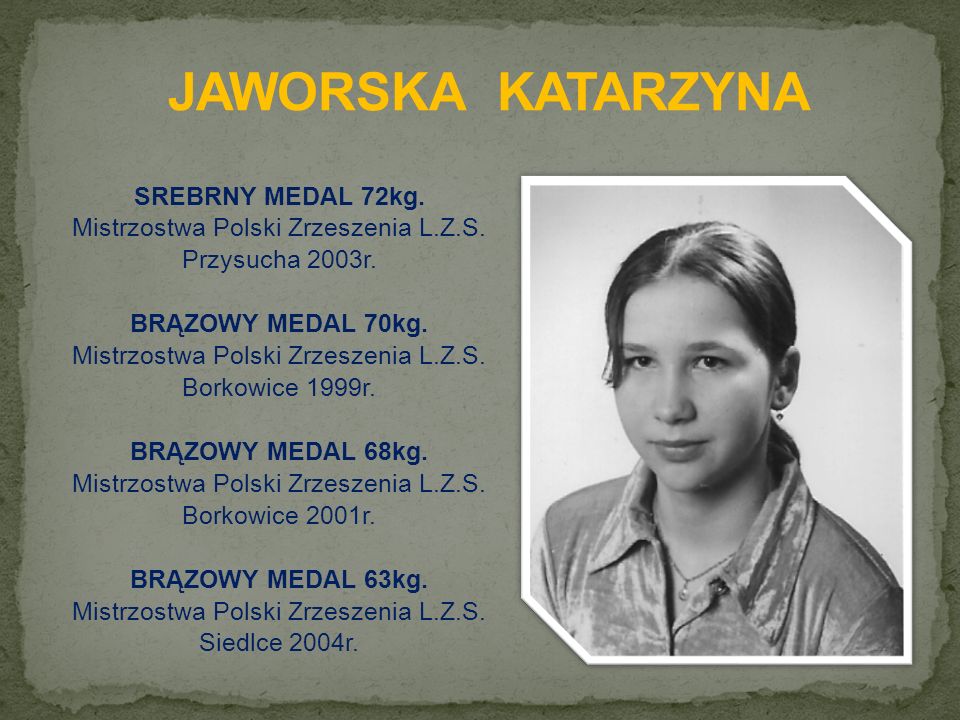 SREBRNY MEDAL 72kg. Mistrzostwa Polski Zrzeszenia L.Z.S.