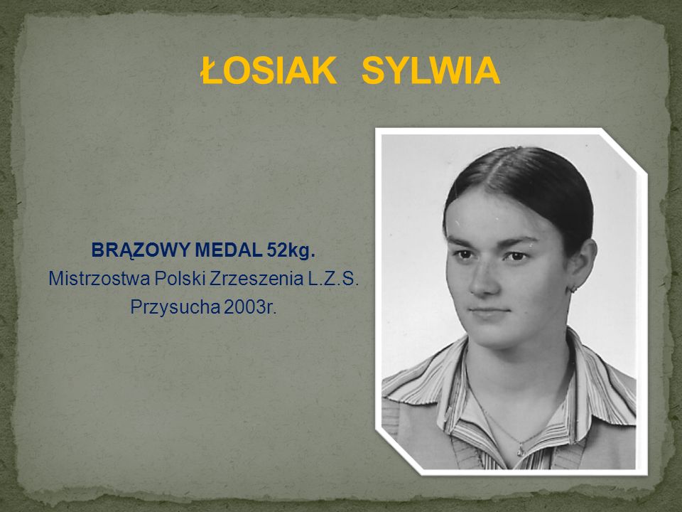 BRĄZOWY MEDAL 52kg. Mistrzostwa Polski Zrzeszenia L.Z.S. Przysucha 2003r.