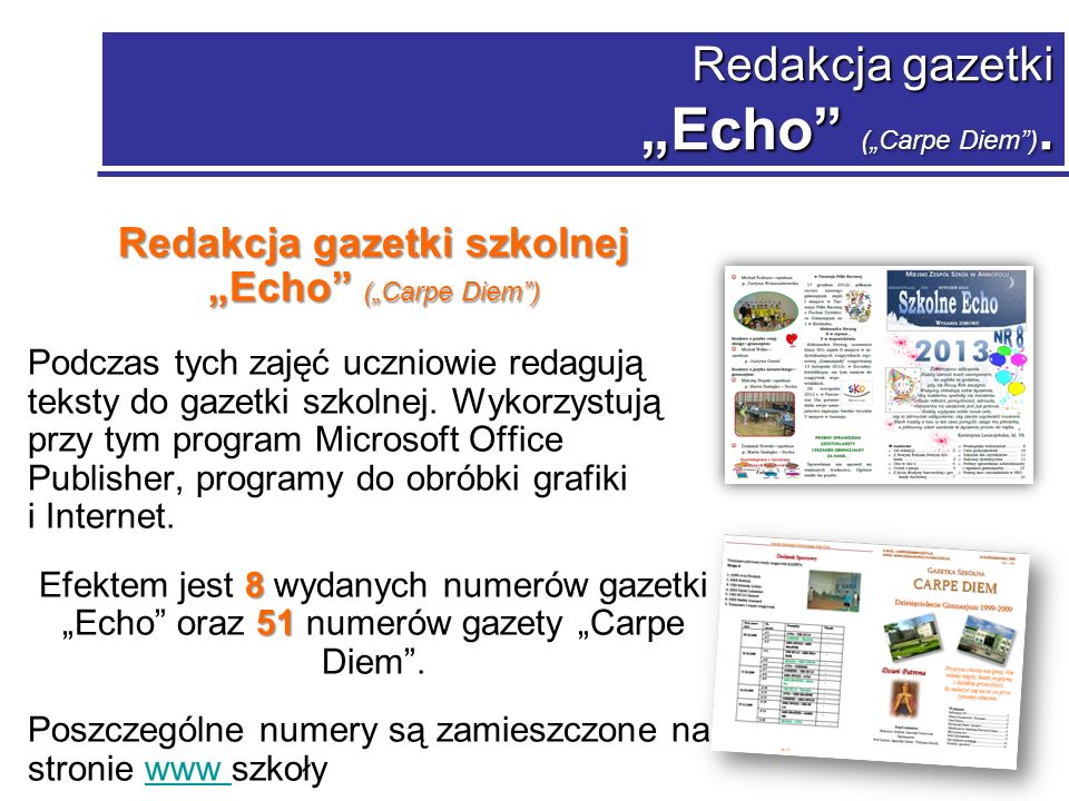 Redakcja gazetki Echo (Carpe Diem).