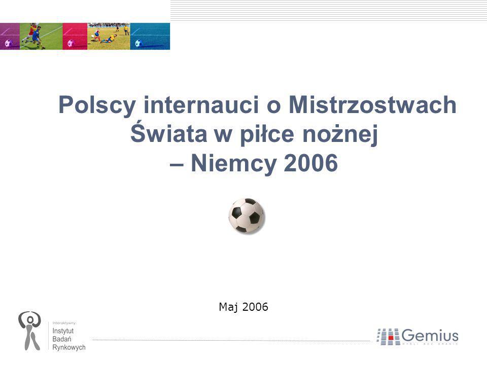 Polscy internauci o Mistrzostwach Świata w piłce nożnej – Niemcy 2006 Maj 2006