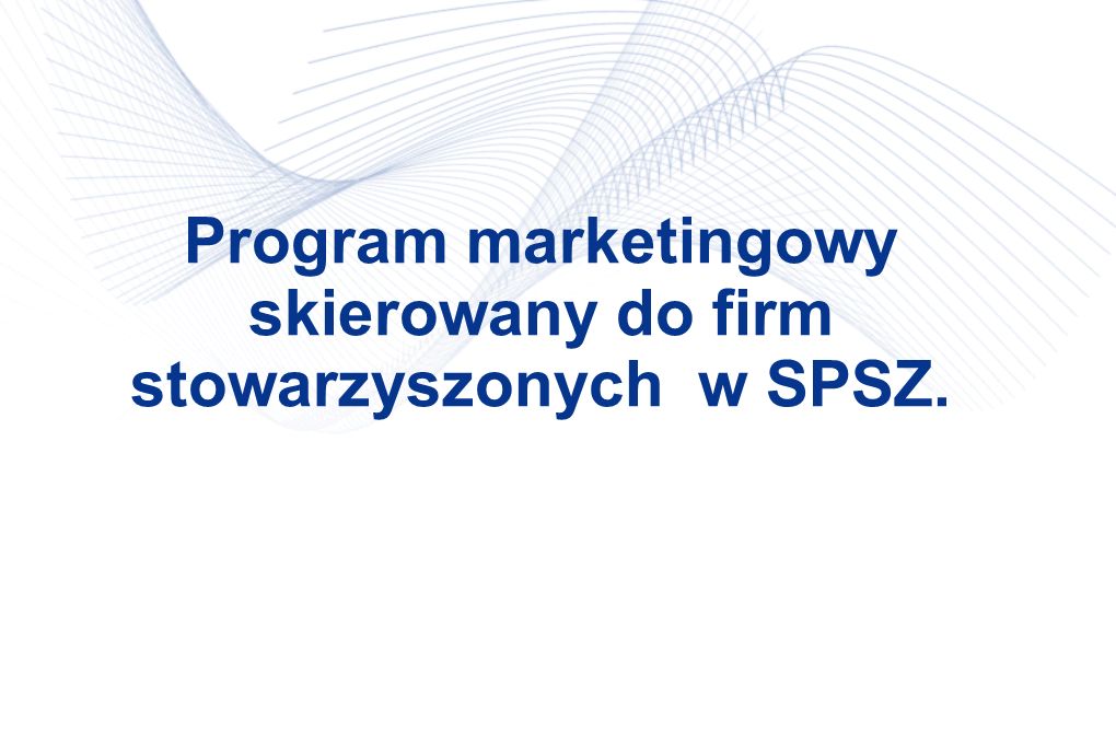 Program marketingowy skierowany do firm stowarzyszonych w SPSZ.