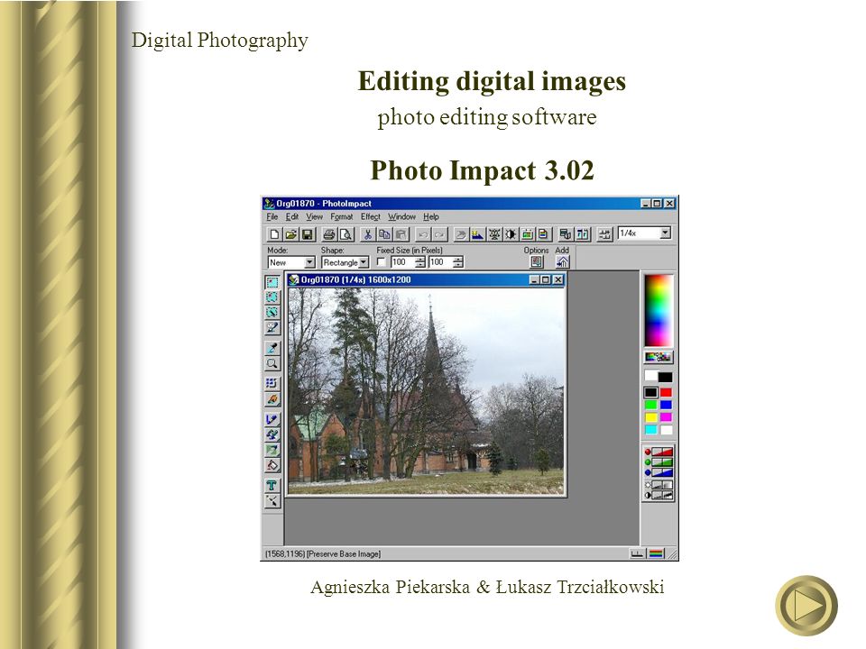 Agnieszka Piekarska & Łukasz Trzciałkowski Digital Photography Editing digital images photo editing software Photo Impact 3.02