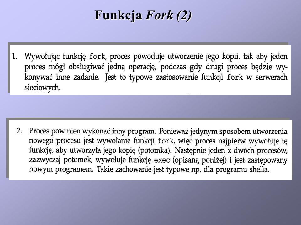 Funkcja Fork (2)