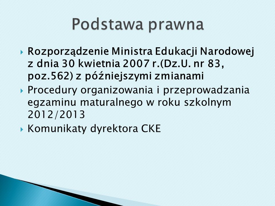 Rozporządzenie Ministra Edukacji Narodowej z dnia 30 kwietnia 2007 r.(Dz.U.