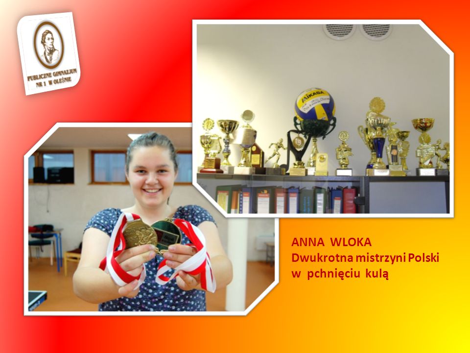 ANNA WLOKA Dwukrotna mistrzyni Polski w pchnięciu kulą