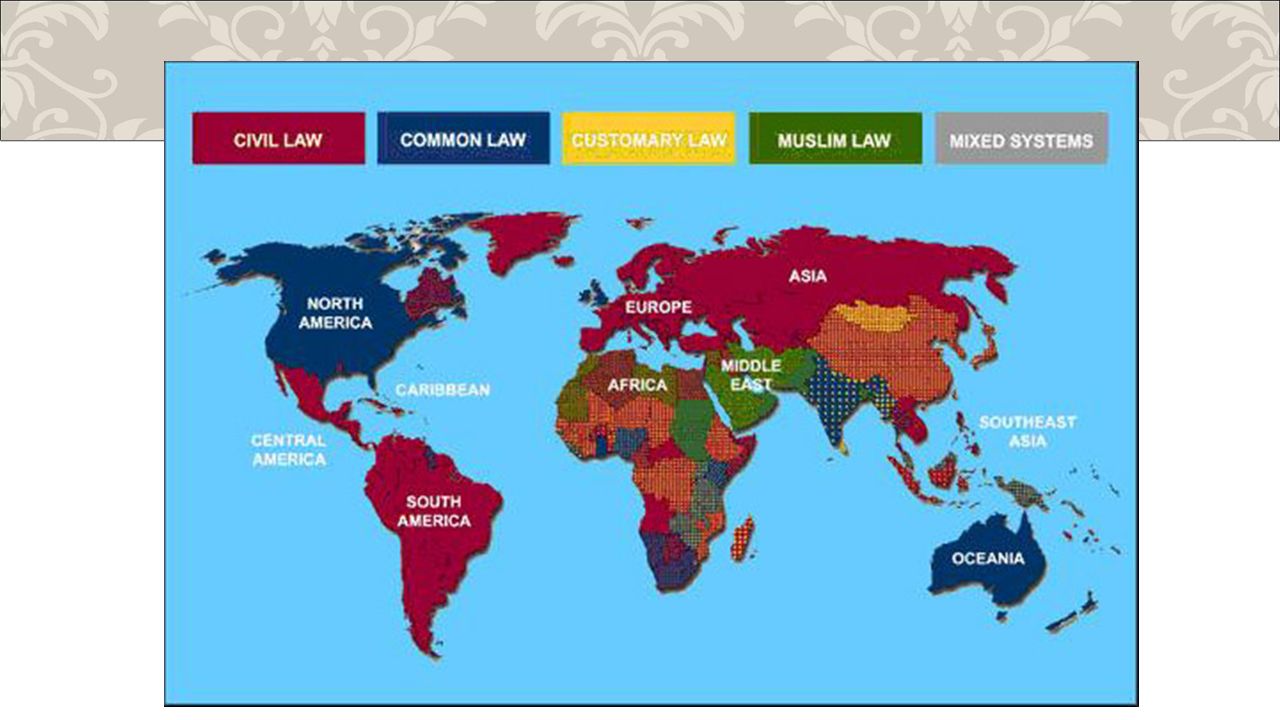 Обычное право страны. Правовые семьи карта. Романо-Германская правовая система карта.