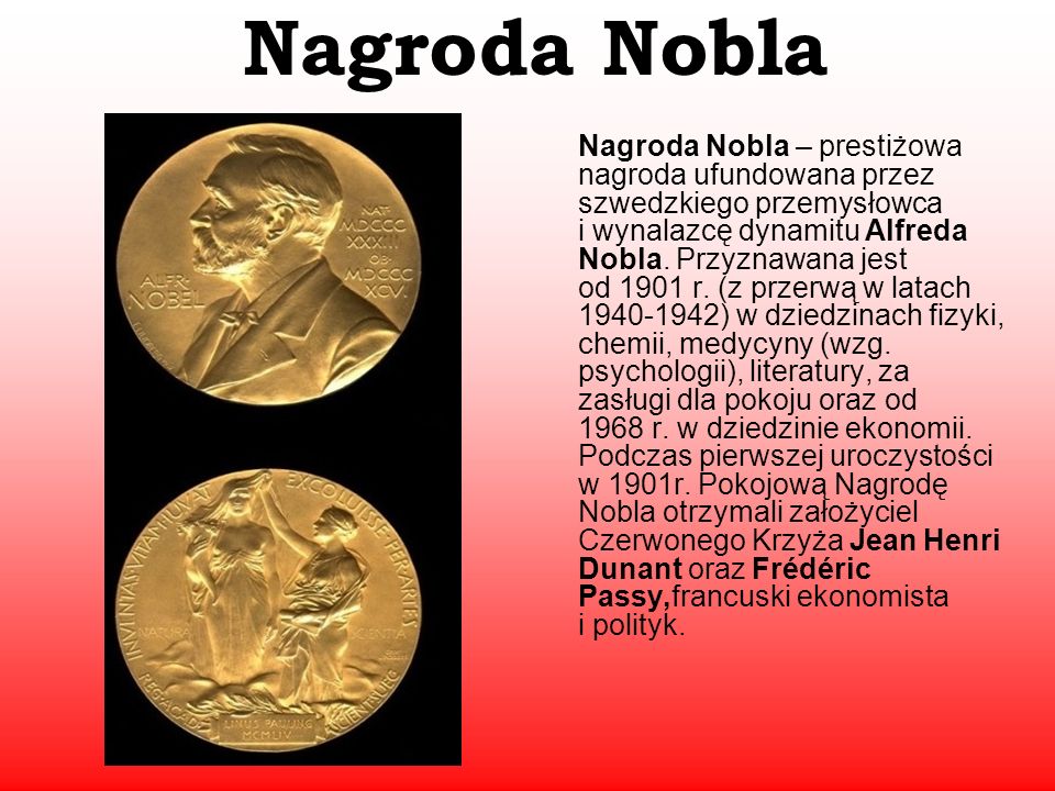 POLSCY LAUREACI NAGRODY NOBLA