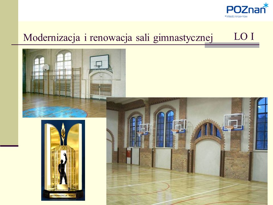 Modernizacja i renowacja sali gimnastycznej LO I