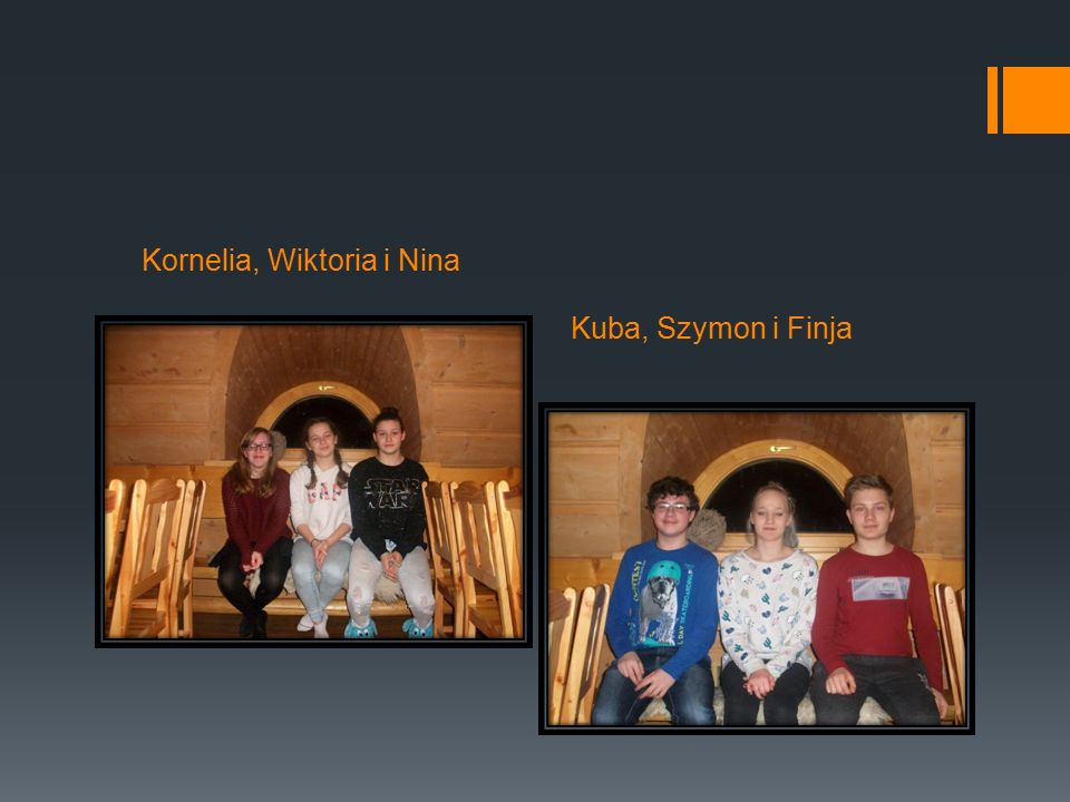 Kornelia, Wiktoria i Nina Kuba, Szymon i Finja