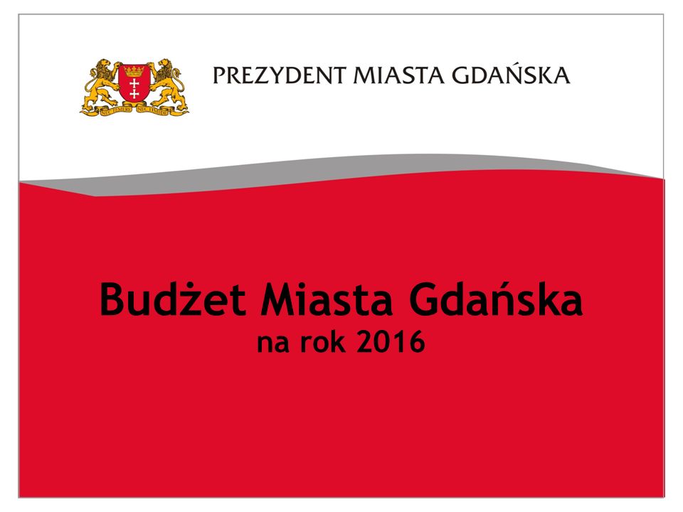 Budżet Miasta Gdańska na rok 2016