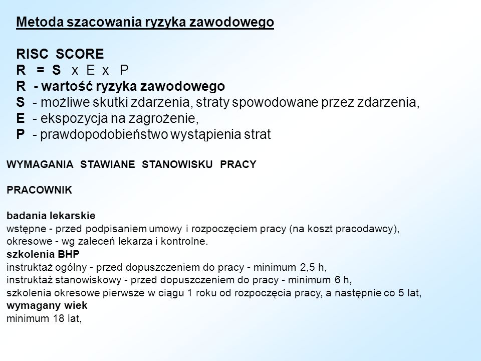 Metody Likwidacji Lub Ograniczania Oddziaływania Na Pracowników ...