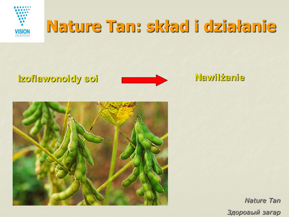Nature Tan Здоровый загар Nature Tan: skład i działanie Izoflawonoidy soi Nawilżanie