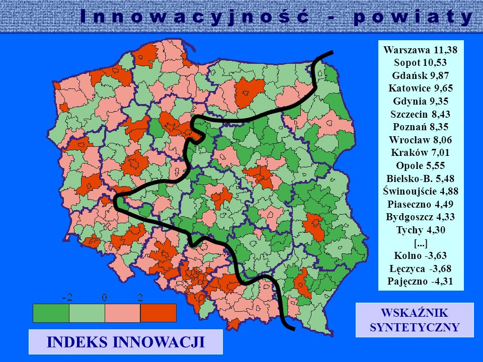 Warszawa 11,38 Sopot 10,53 Gdańsk 9,87 Katowice 9,65 Gdynia 9,35 Szczecin 8,43 Poznań 8,35 Wrocław 8,06 Kraków 7,01 Opole 5,55 Bielsko-B.