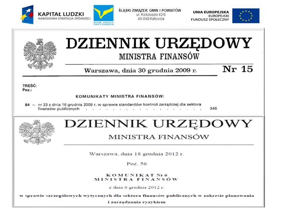 ŚLĄSKI ZWIĄZEK GMIN I POWIATÓW ul. Kościuszki 43/ Katowice