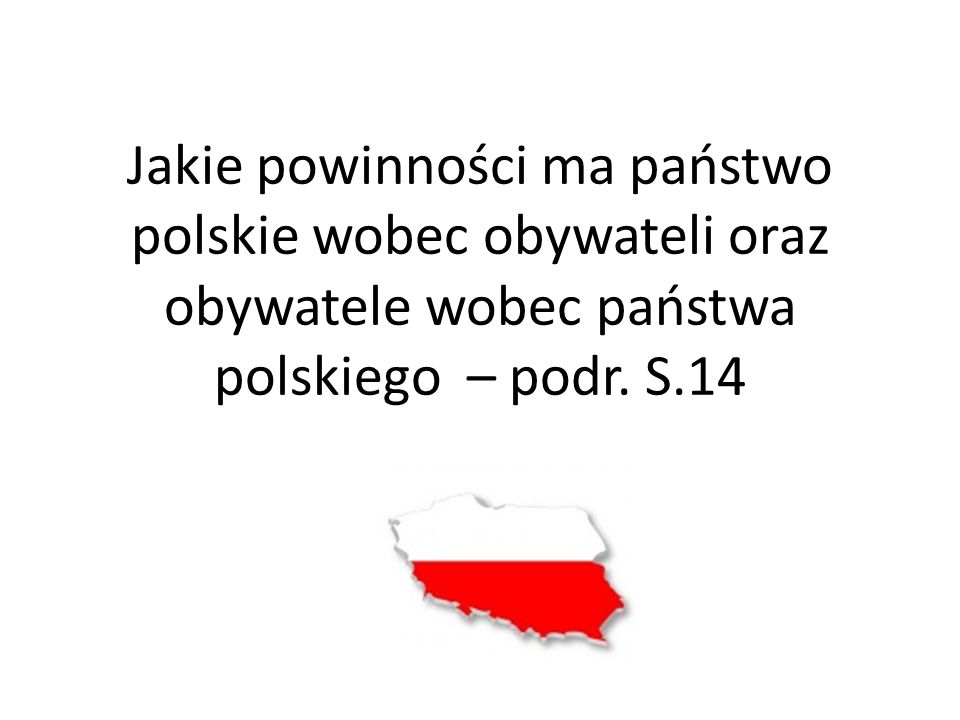 Jakie powinności ma państwo polskie wobec obywateli oraz obywatele wobec państwa polskiego – podr.