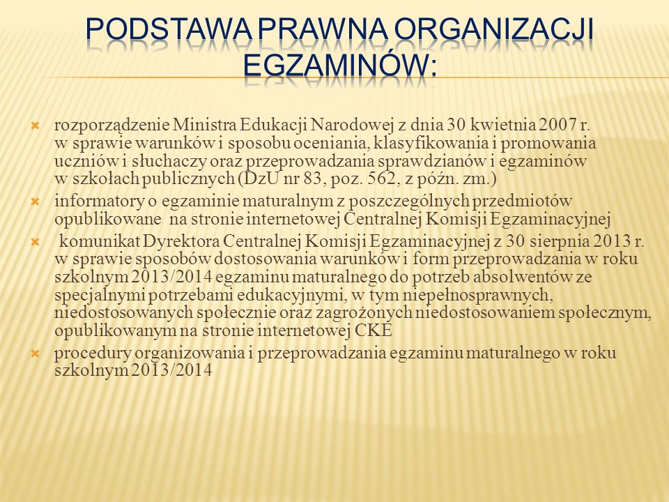  rozporządzenie Ministra Edukacji Narodowej z dnia 30 kwietnia 2007 r.