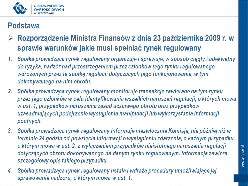 Podstawa  Rozporządzenie Ministra Finansów z dnia 23 października 2009 r.