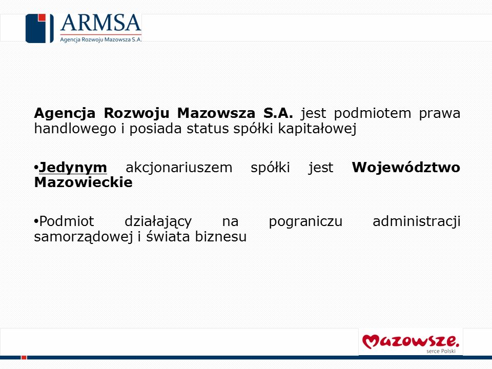 Agencja Rozwoju Mazowsza S.A.