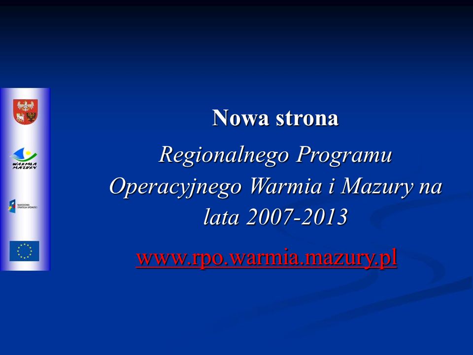 Nowa strona Regionalnego Programu Operacyjnego Warmia i Mazury na lata