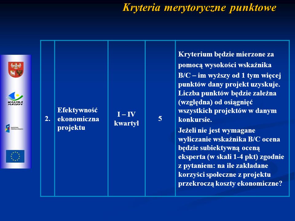 Kryteria merytoryczne punktowe 2.