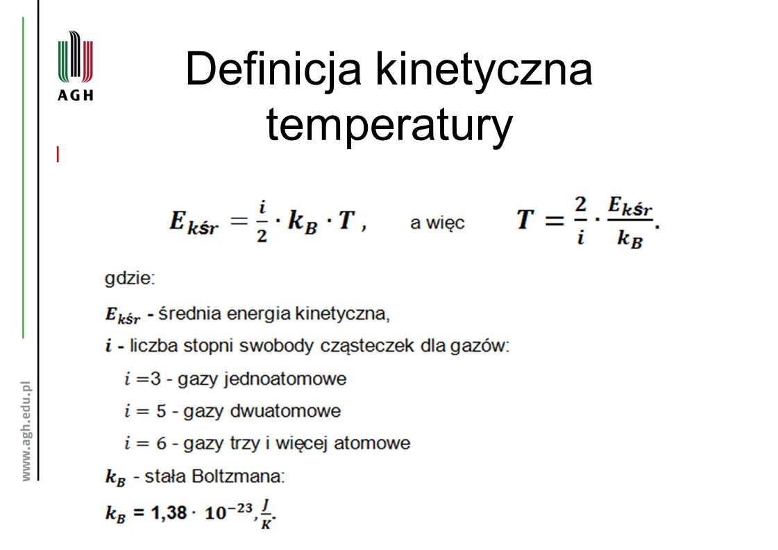 Definicja kinetyczna temperatury