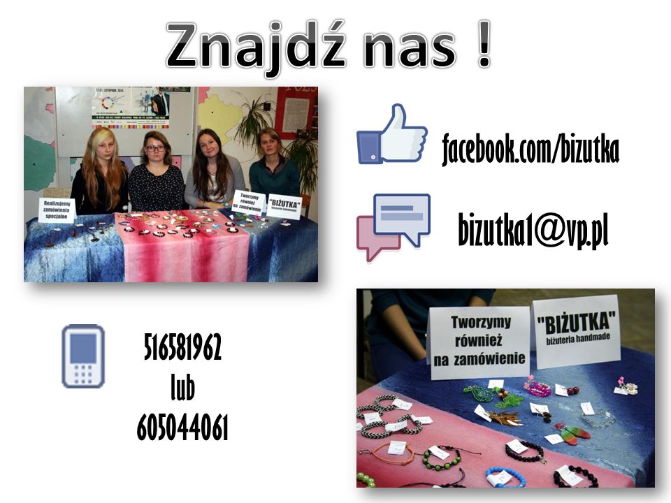facebook.com/bizutka lub