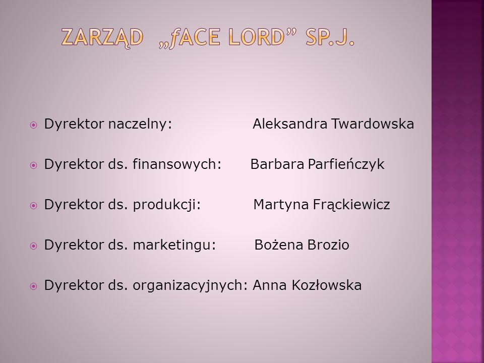  Dyrektor naczelny: Aleksandra Twardowska  Dyrektor ds.